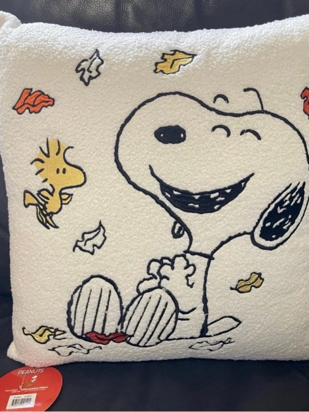 PEANUTS Snoopy Sherpa Fall Pillow - Thanksgiving Peanuts Pillow - Fall Peanuts